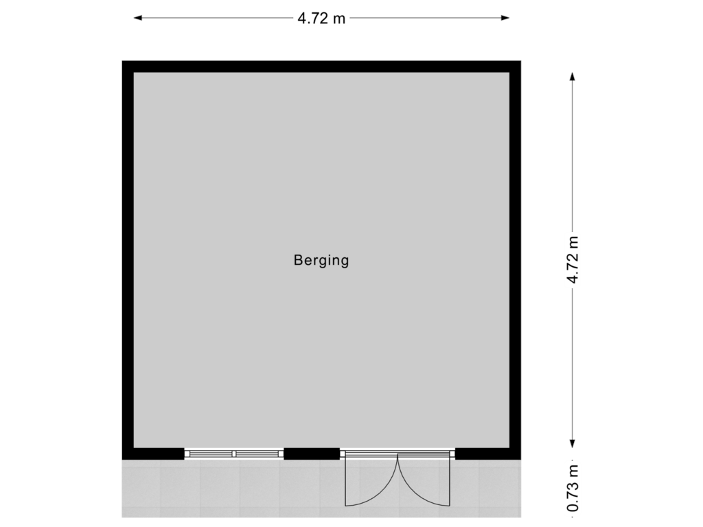 View floorplan of Berging 1 of Linnenwever 23