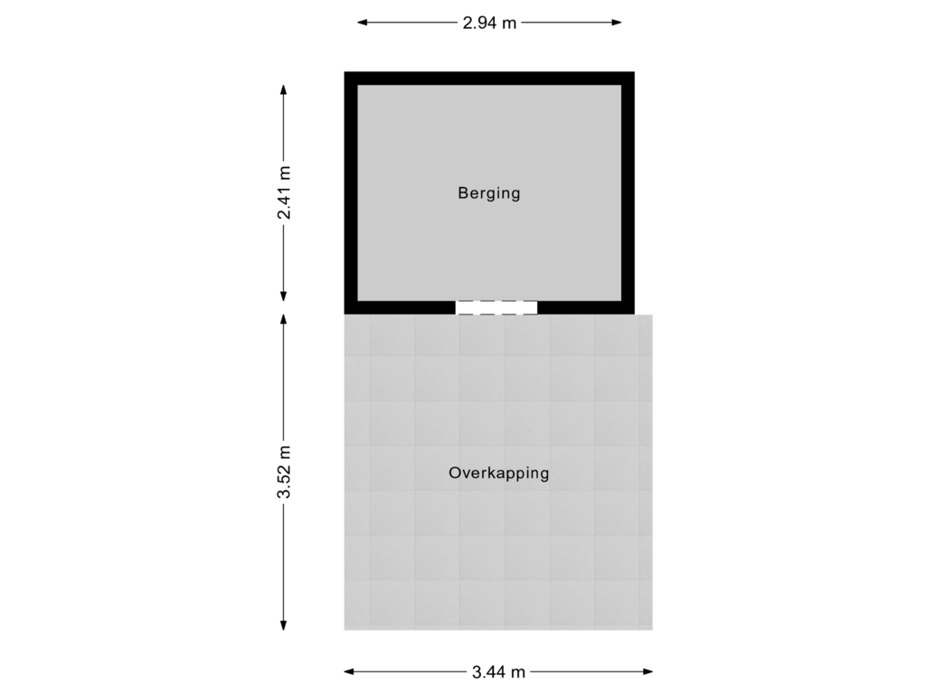 View floorplan of Berging 2 of Linnenwever 23