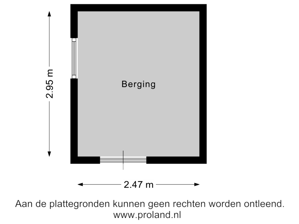 View floorplan of Berging of Pieter Zeemanlaan 34