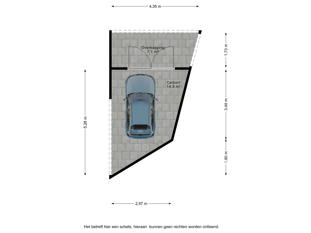 Bekijk plattegrond van Carport van St. Vitusholt 47