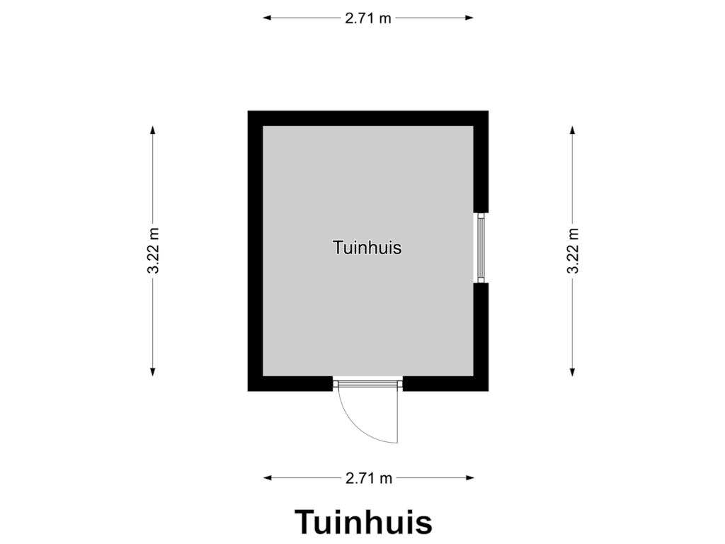 View floorplan of Tuinhuis of Hoogstraat 20