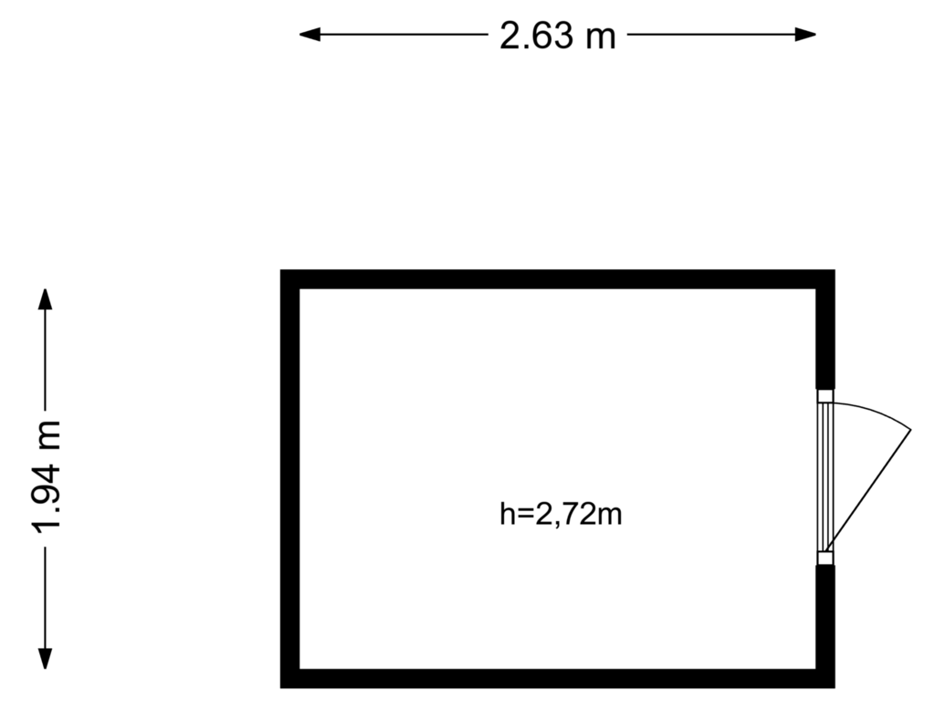 View floorplan of Berging of Gustav Mahlerlaan 389