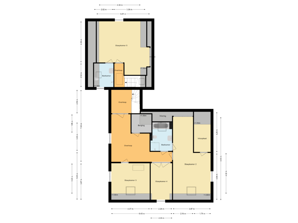 Bekijk plattegrond van Eerste verdieping van Maasdijk 22