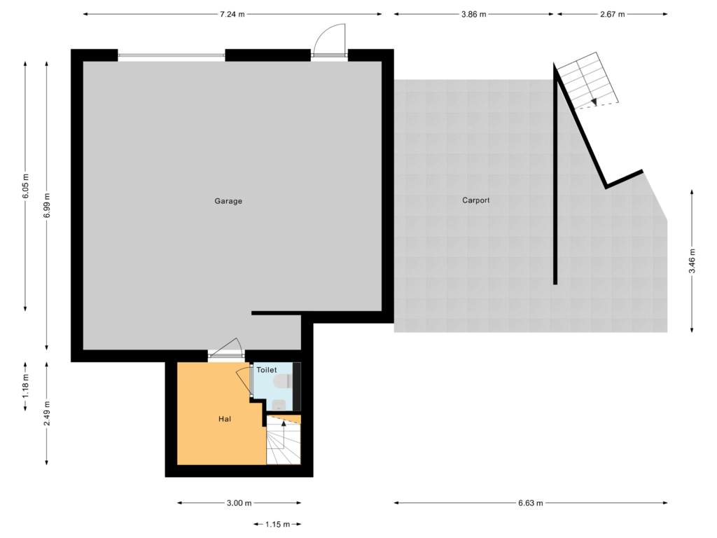 Bekijk plattegrond van Souterrain van Maasdijk 22