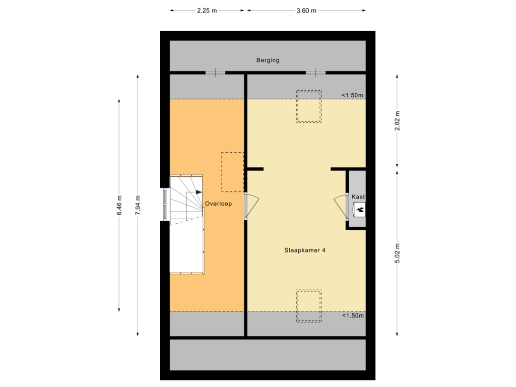 Bekijk plattegrond van Tweede verdieping van Molenkamp 1