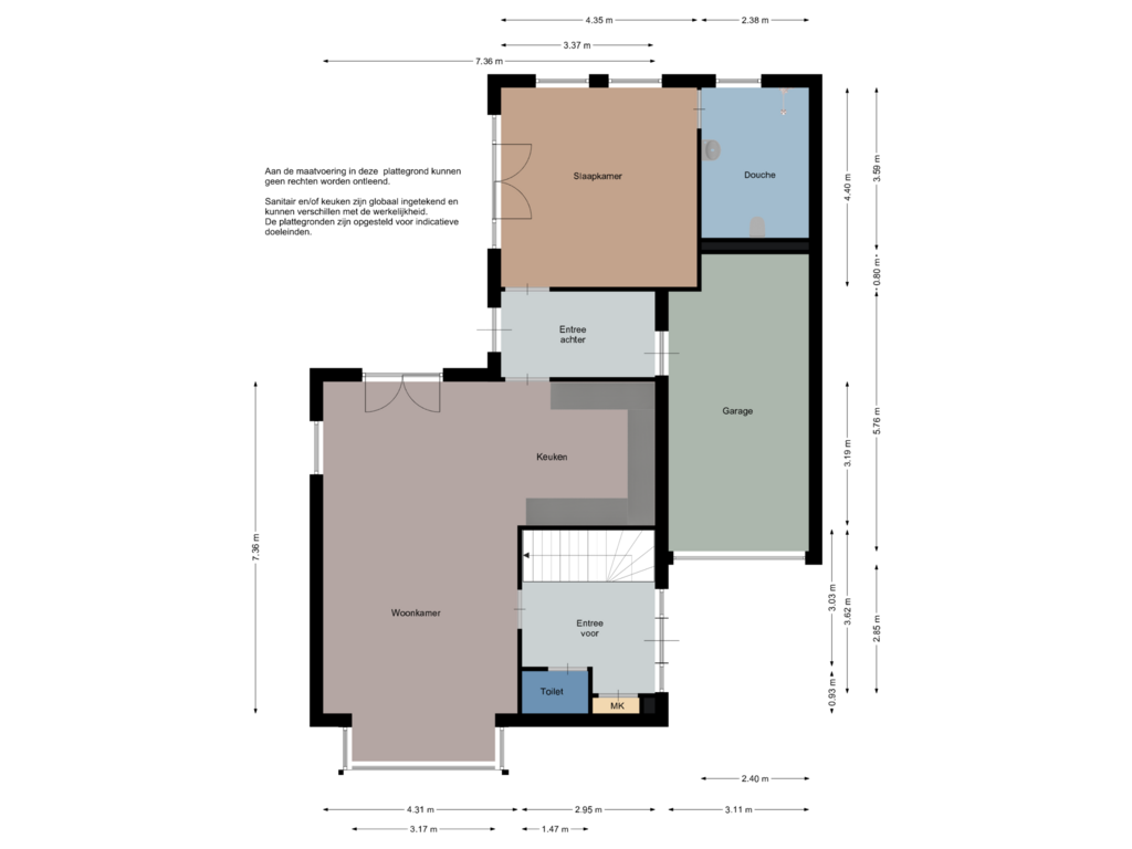 View floorplan of Begane grond of Crispijn 36