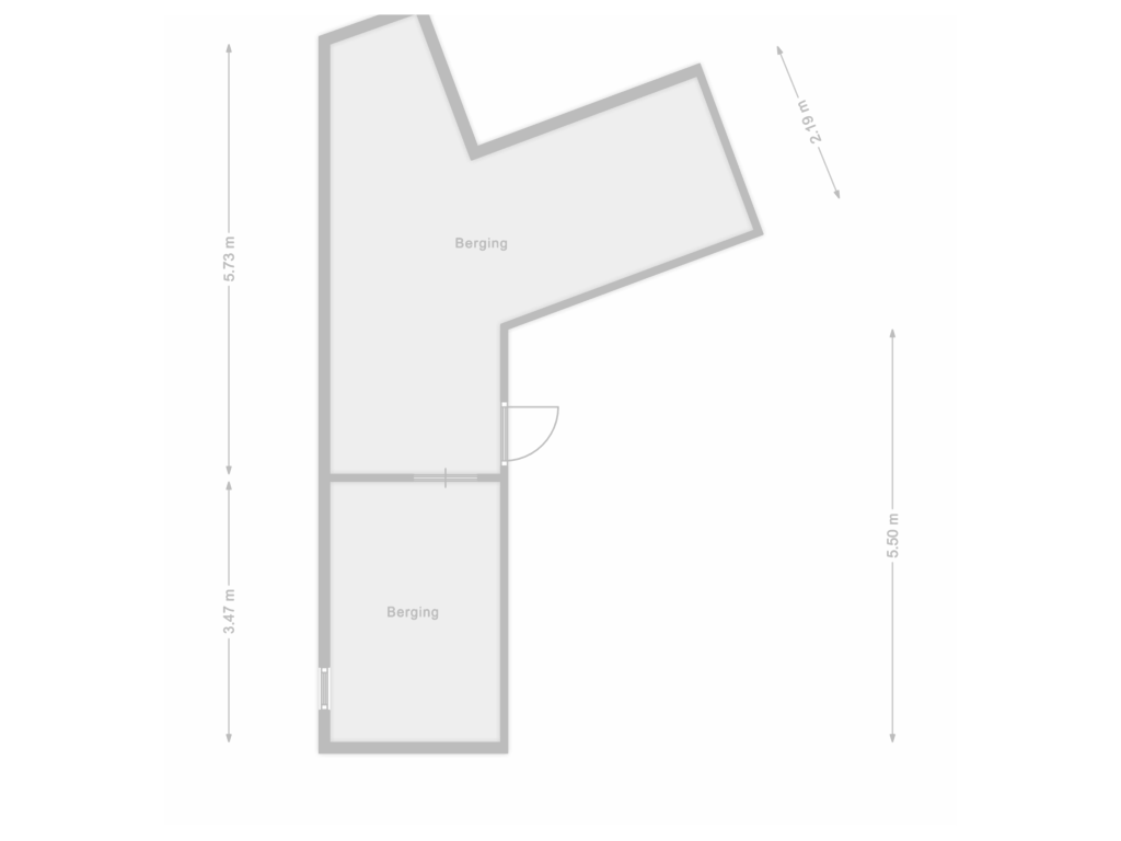 View floorplan of Berging of Populierenstraat 27