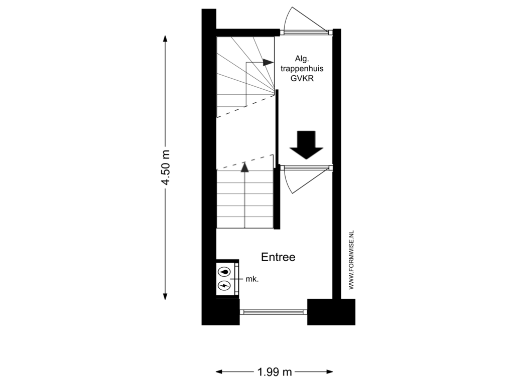 View floorplan of 3e VERDIEPING of Potgieterstraat 20-4