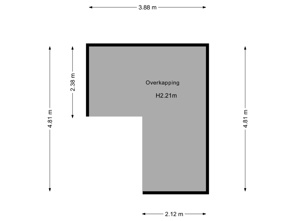 View floorplan of Overkapping of Borgsche Rieten 38