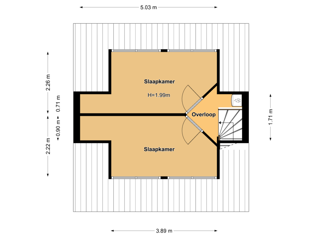 Bekijk plattegrond van Floor 2 van Lijsterbeslaan 21