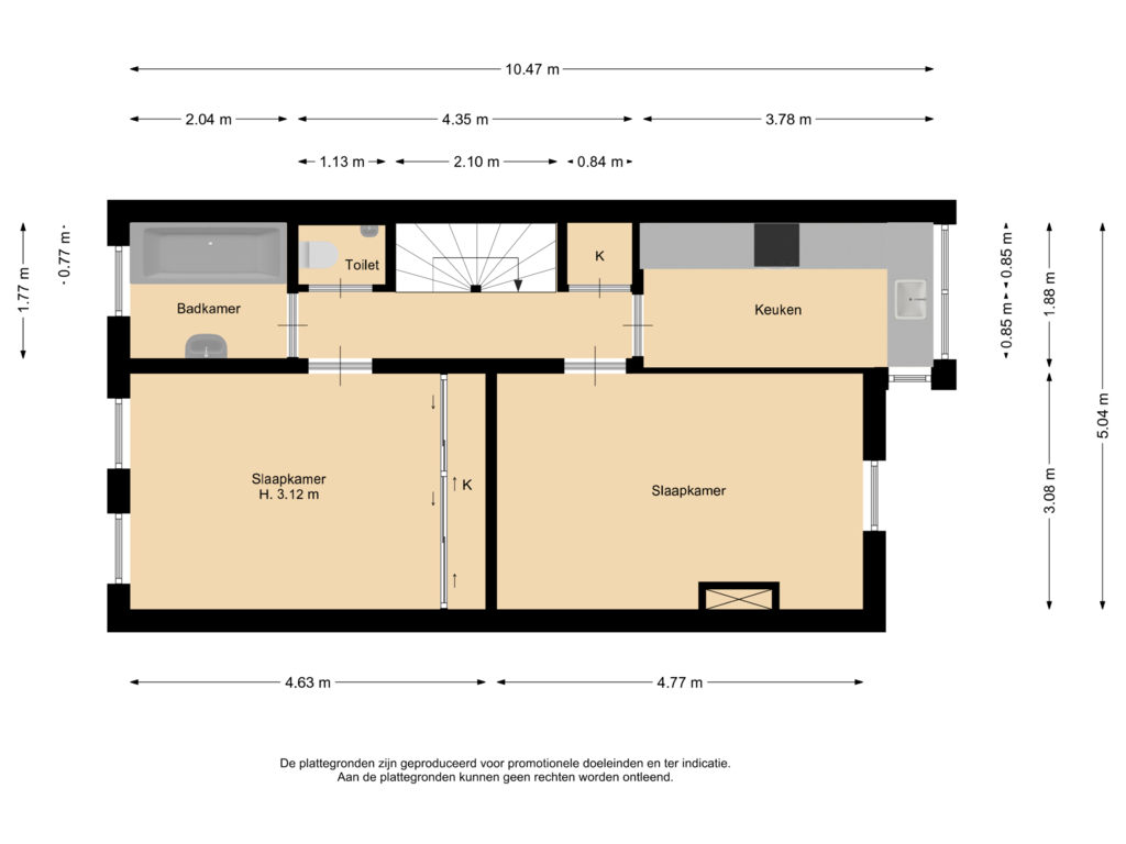 Bekijk plattegrond van 1E VERDIEPING van Klaverstraat 28-BS