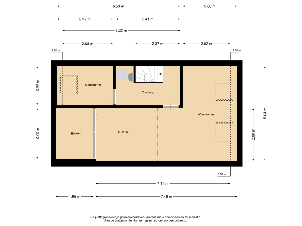 Bekijk plattegrond van 2E VERDIEPING van Klaverstraat 28-BS