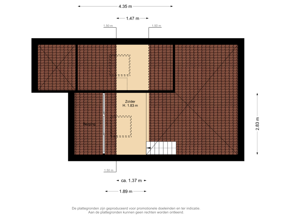 Bekijk plattegrond van WERKVIDE & ZOLDER van Klaverstraat 28-BS