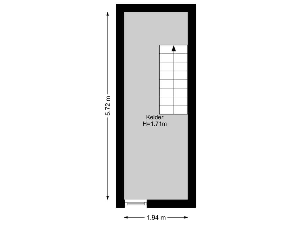 View floorplan of Kelder of Molenaar 23