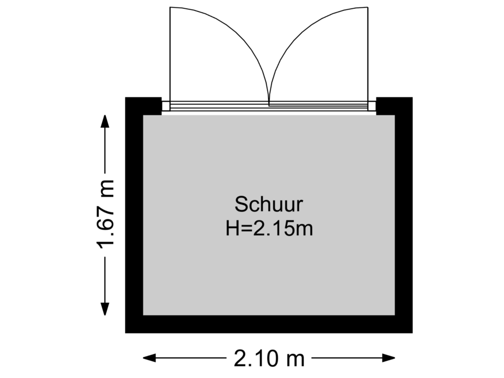 View floorplan of Schuur of Molenaar 23