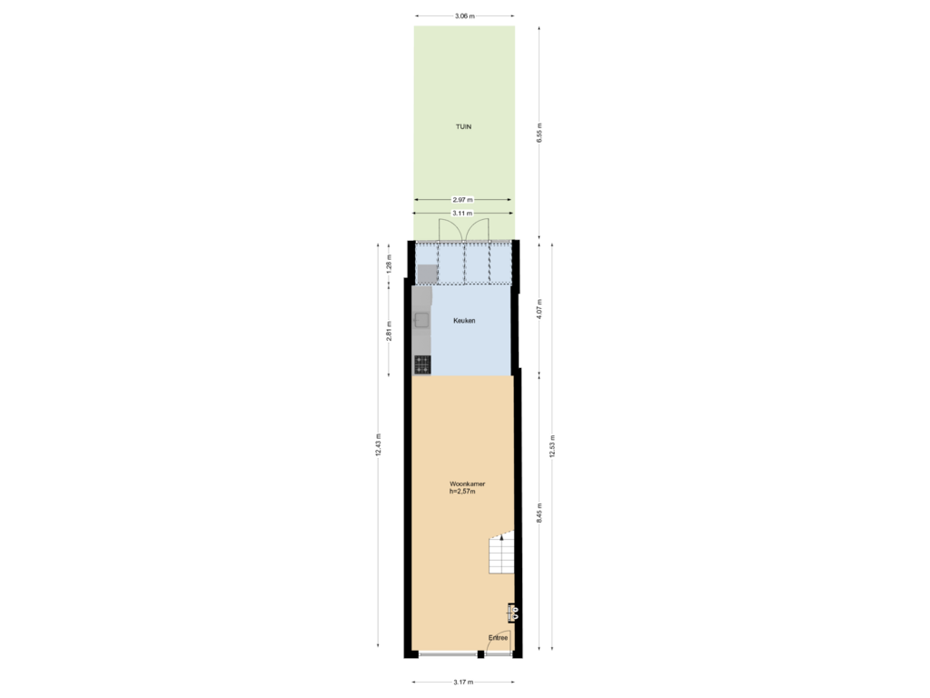 Bekijk plattegrond van Begane grond van Karnemelksloot 181