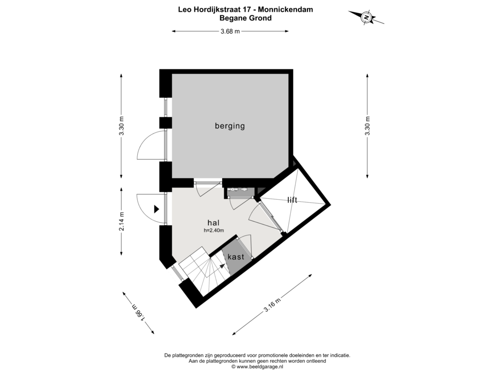 Bekijk plattegrond van Begane Grond van Leo Hordijkstraat 17