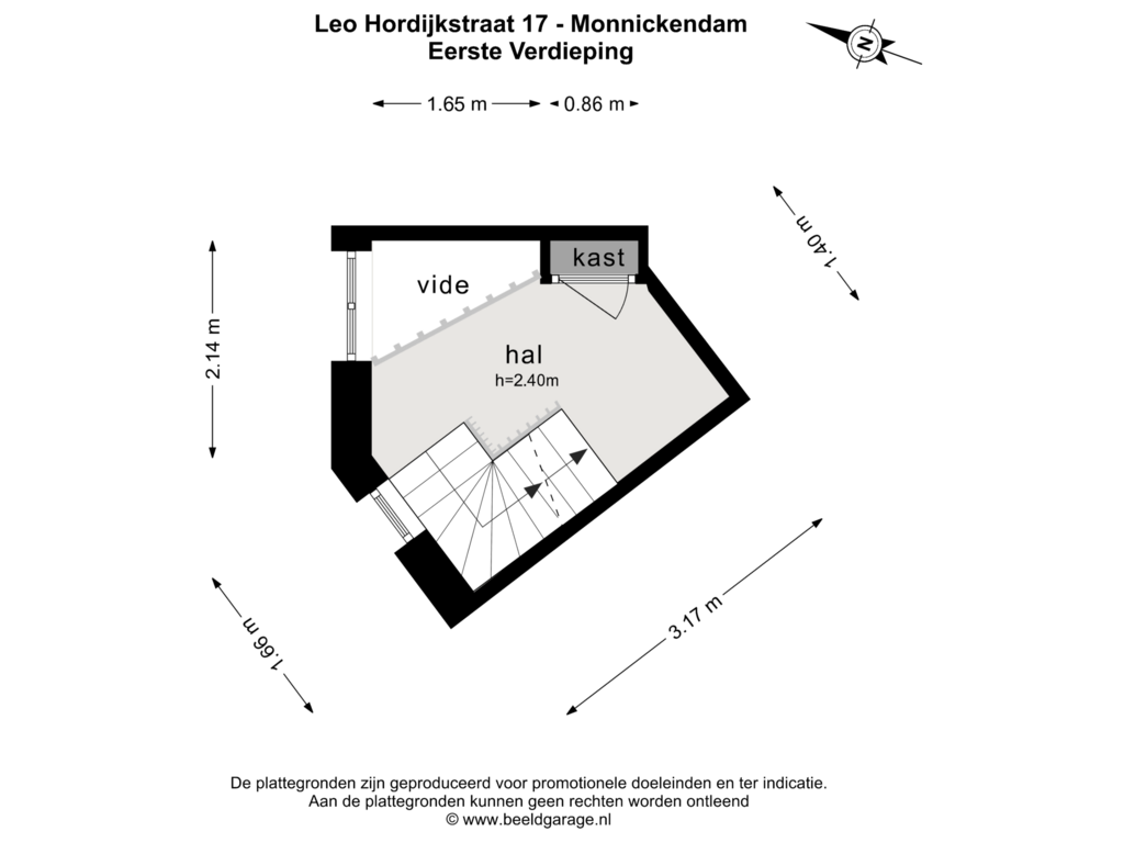 Bekijk plattegrond van Eerste Verdieping van Leo Hordijkstraat 17