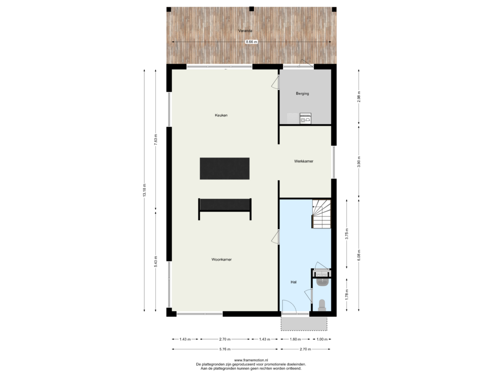 View floorplan of Begane Grond of Osdorperweg 536