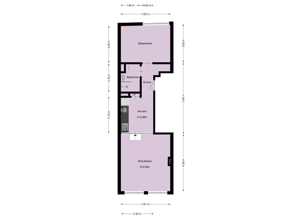 Bekijk plattegrond van Etage van Kattenburgergracht 11-C