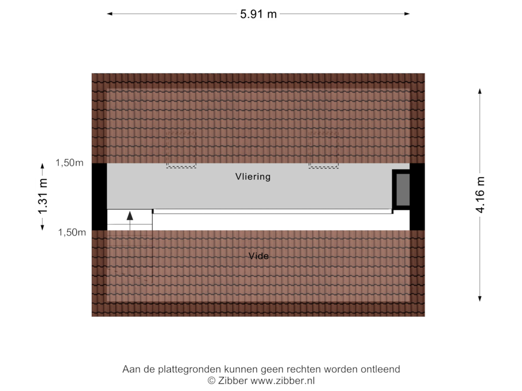 View floorplan of Vliering of Van den Endelaan 49