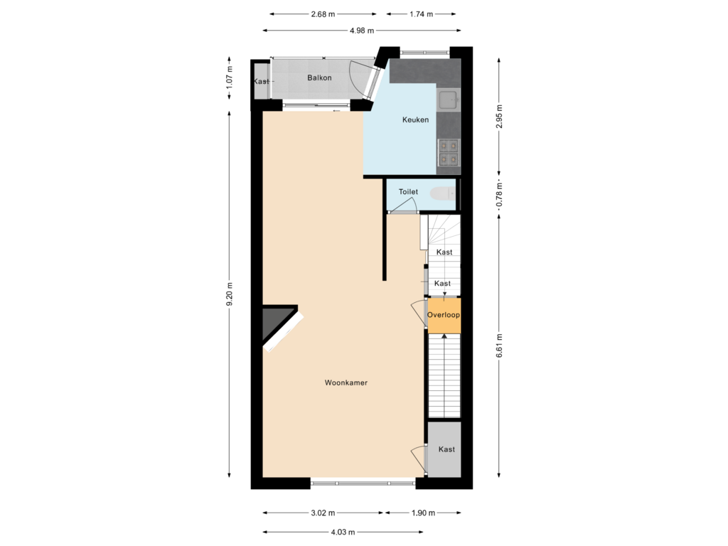 Bekijk plattegrond van Eerste Woonlaag van Laplacestraat 76