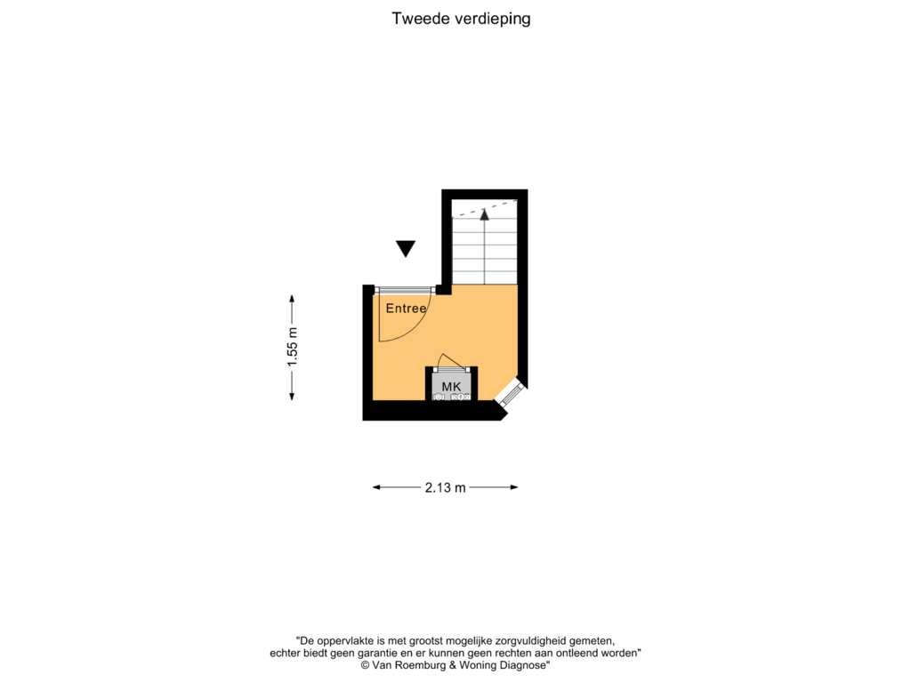 View floorplan of Tweede verdieping of Vrijheidslaan 14-3