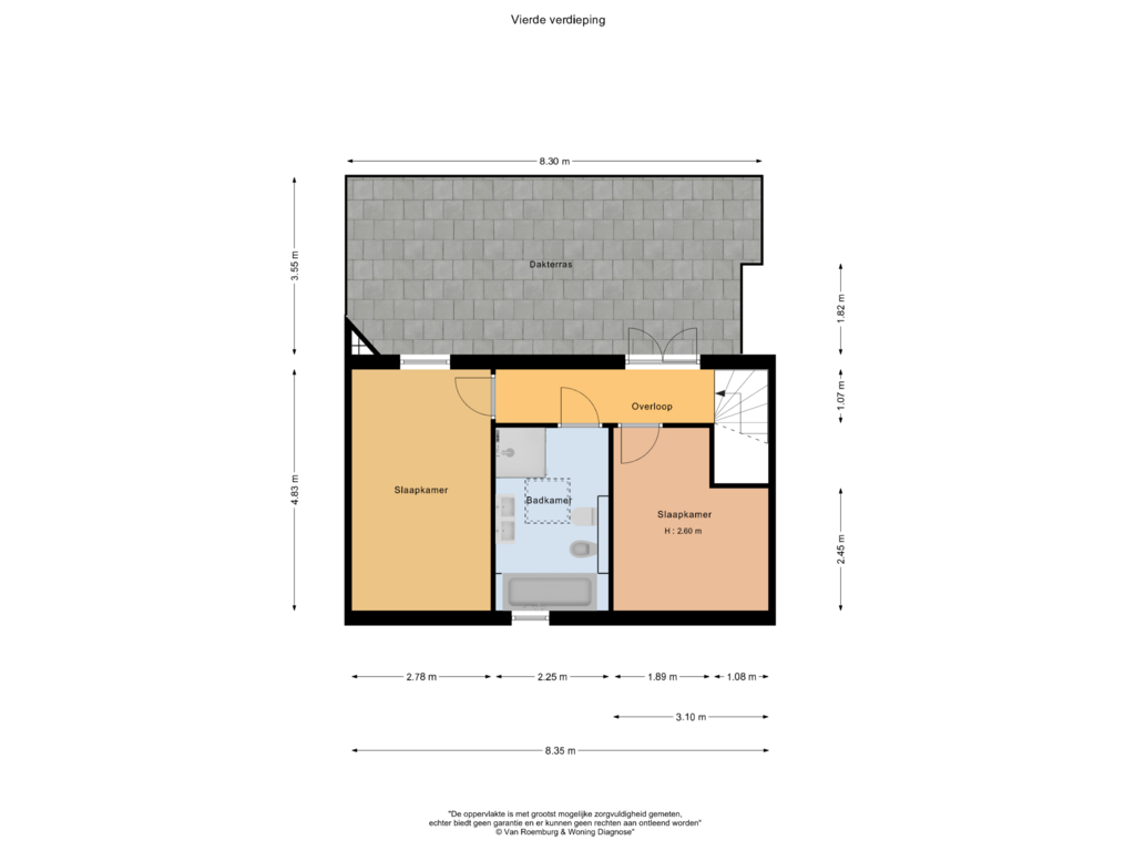 View floorplan of Vierde verdieping of Vrijheidslaan 14-3