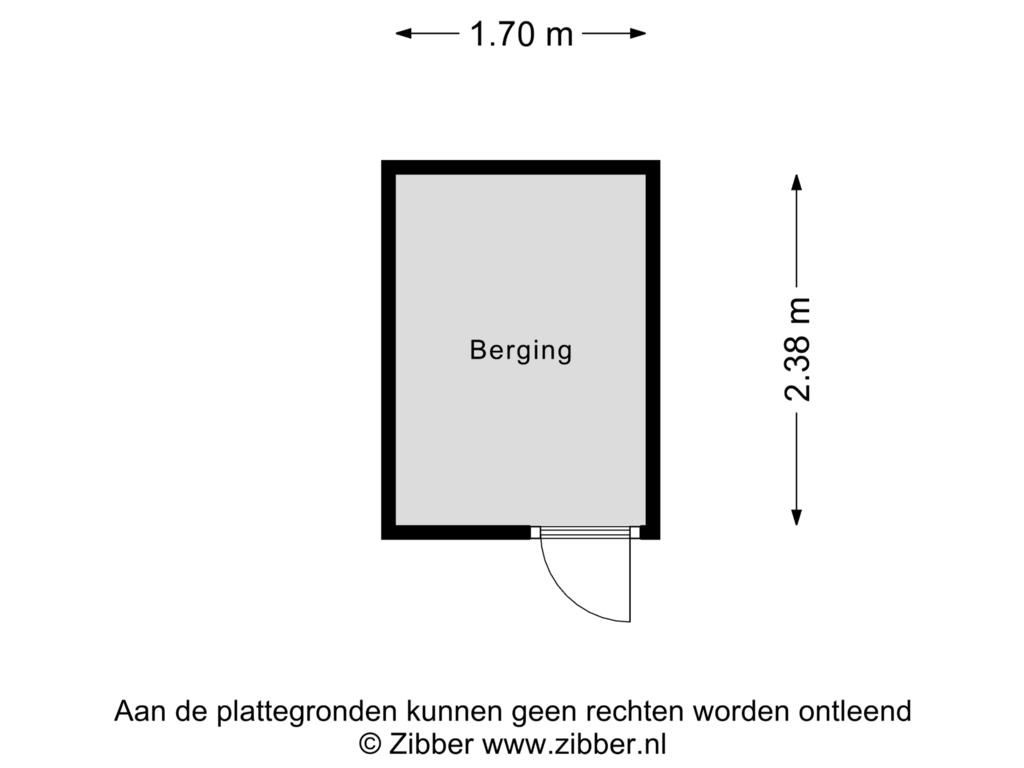 View floorplan of Berging of Koningsplein flat 109-E