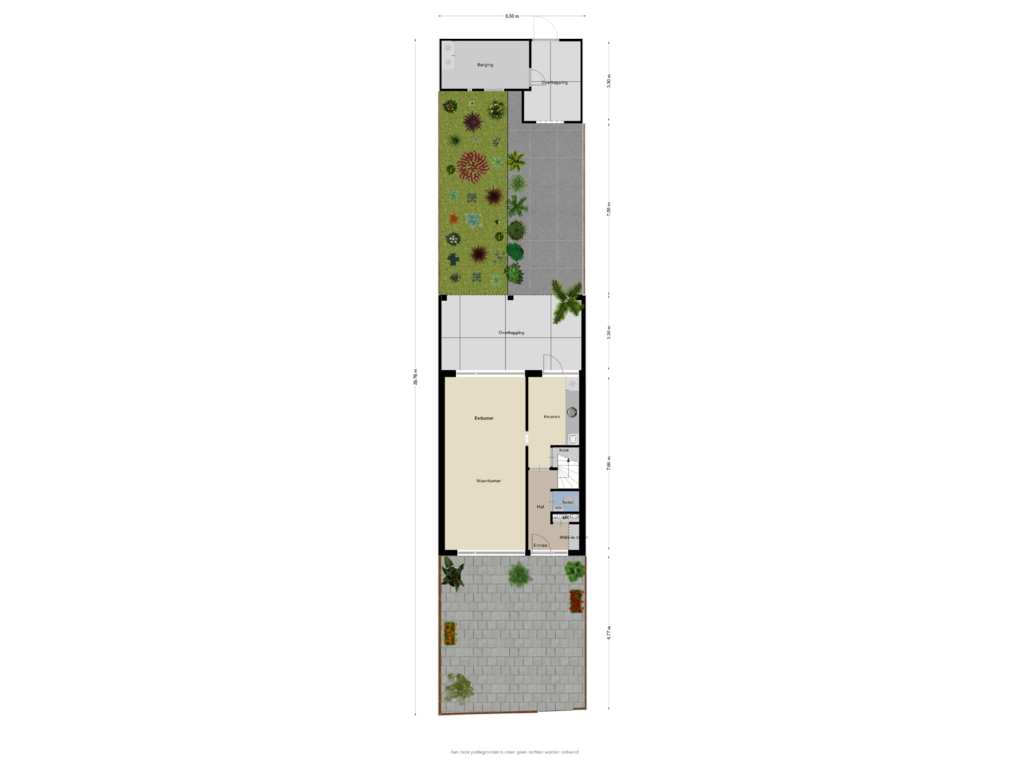 Bekijk plattegrond van Begane grond Tuin van Grote Doelenlaan 51