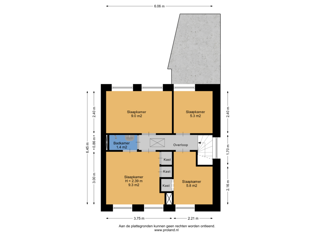 Bekijk plattegrond van 1e Verdieping van Van Helsdingenstraat 19