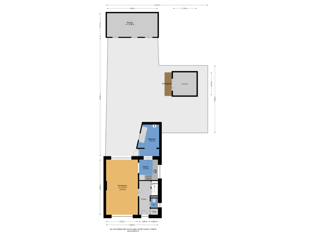 Bekijk plattegrond van Begane Grond Met Tuin van Van Helsdingenstraat 19