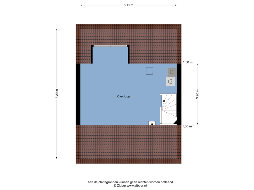 Bekijk plattegrond van Tweede Verdieping van Lucernehof 82