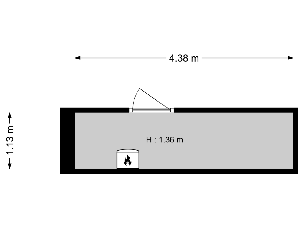 Bekijk plattegrond van Kelder van Nieuwebildtdijk 46