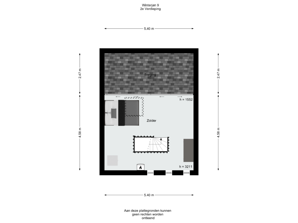 View floorplan of 2e Verdieping of Winterjan 9