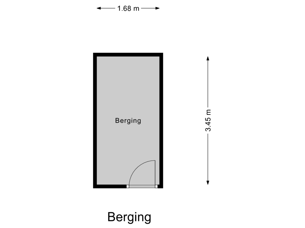 View floorplan of Berging of Rotterdamsedijk 196-B