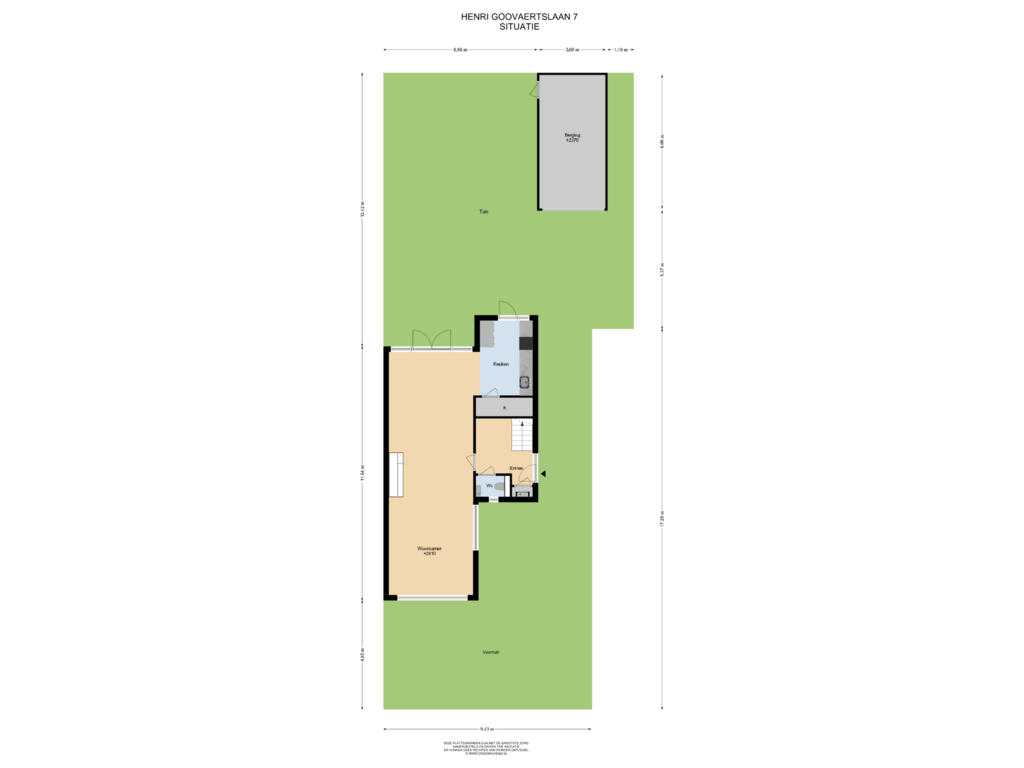 Bekijk plattegrond van Situatie van Henri Goovaertslaan 7