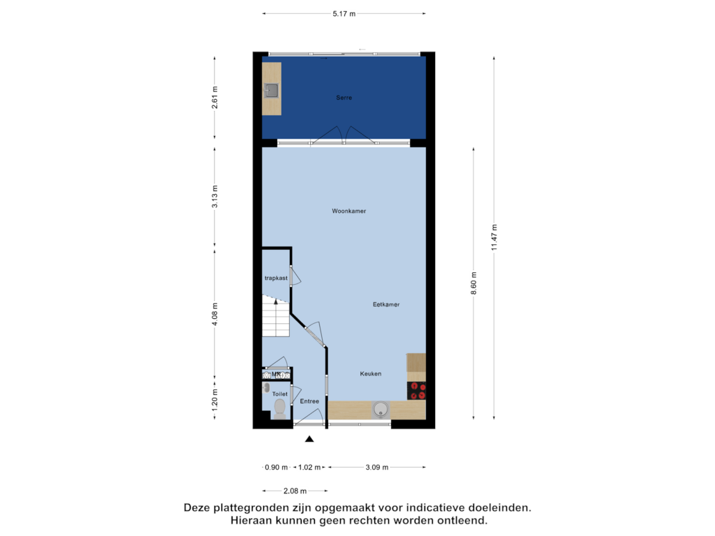 View floorplan of Begane Grond of Winand Staringstraat 23