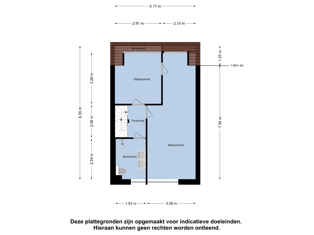 View floorplan of Eerste Verdieping of Winand Staringstraat 23