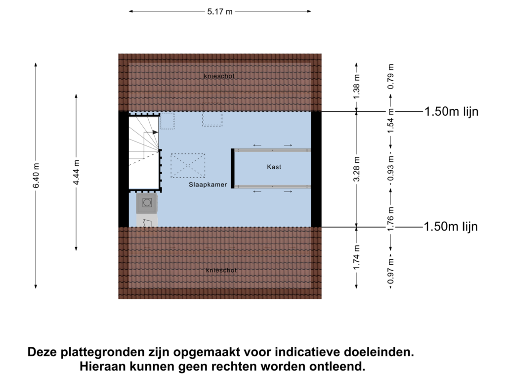 View floorplan of Tweede Verdieping of Winand Staringstraat 23