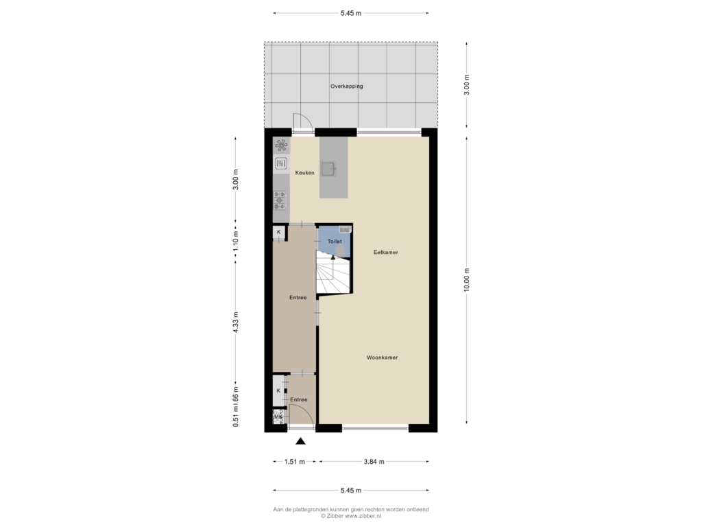 Bekijk plattegrond van Begane grond van Appiushof 127