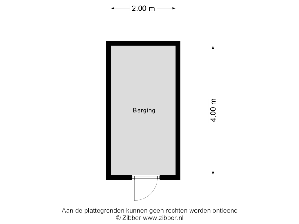 Bekijk plattegrond van Berging van Appiushof 127