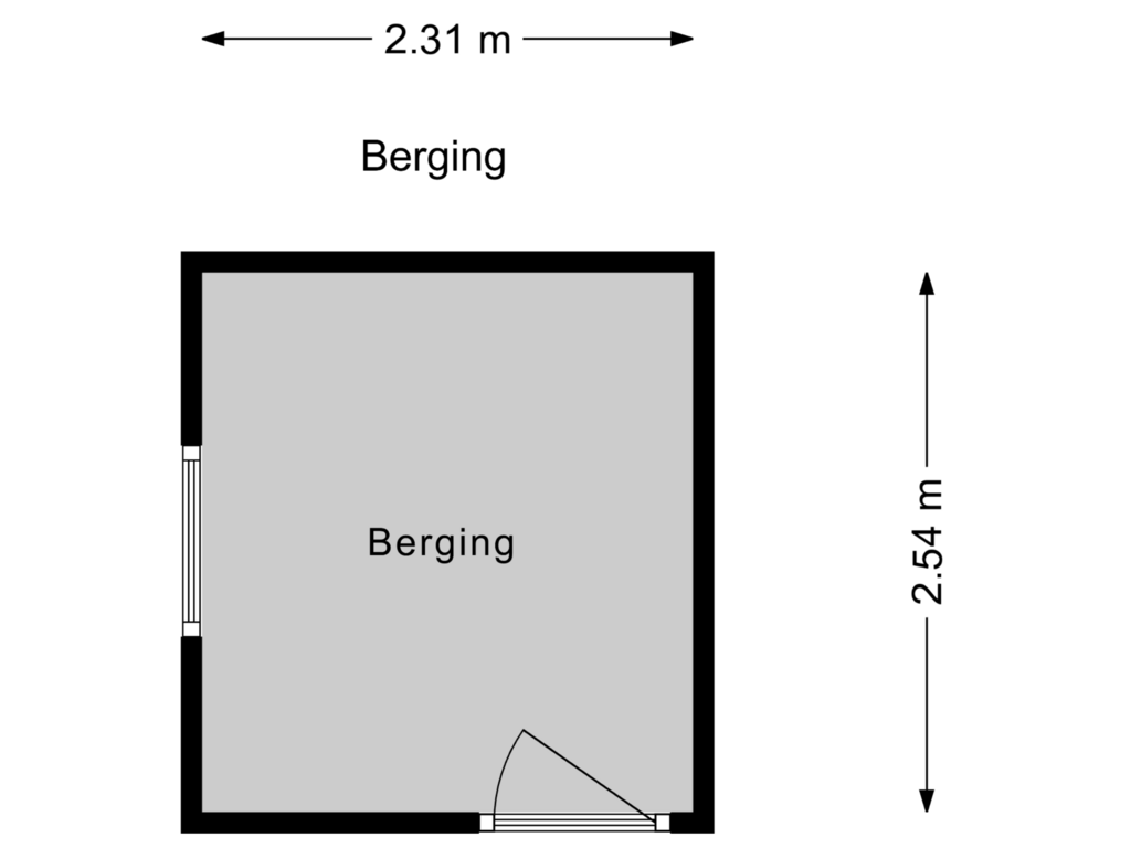 View floorplan of Berging of J.C. van der Lansstraat 10