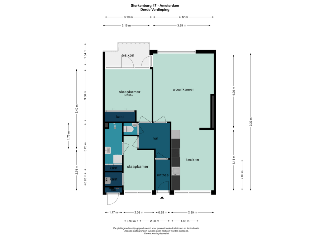 Bekijk plattegrond van DERDE VERDIEPING van Sterkenburg 47