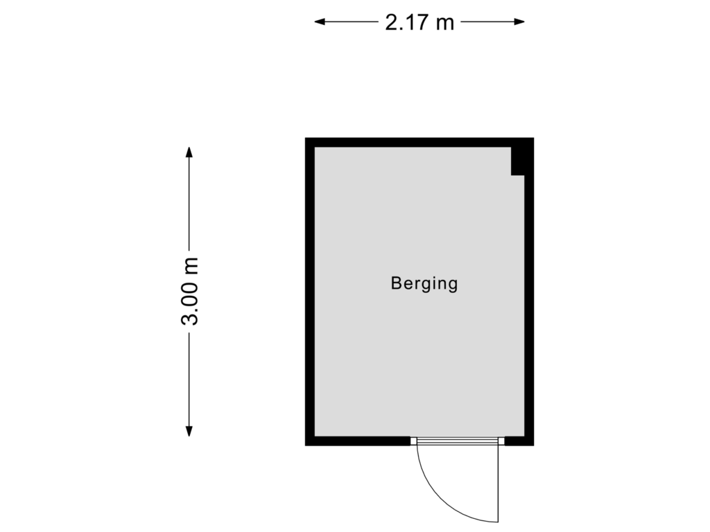 Bekijk plattegrond van Berging van Parkstraat 18-A