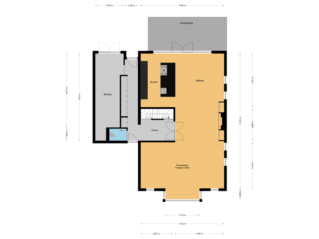 Bekijk plattegrond van Begane grond van Schakel 8