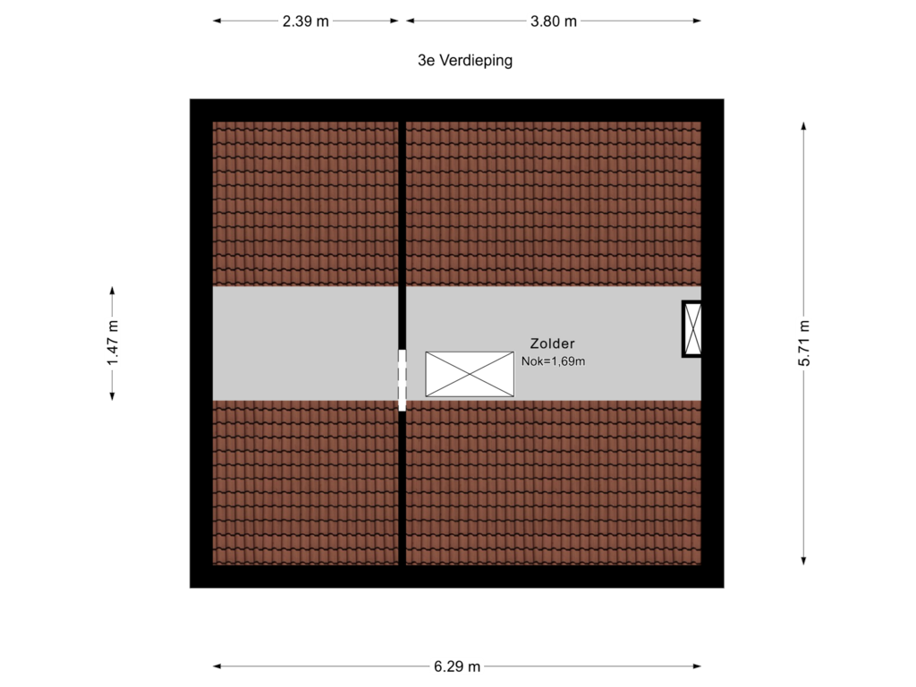 Bekijk plattegrond van 3e Verdieping van Sportlaan 359