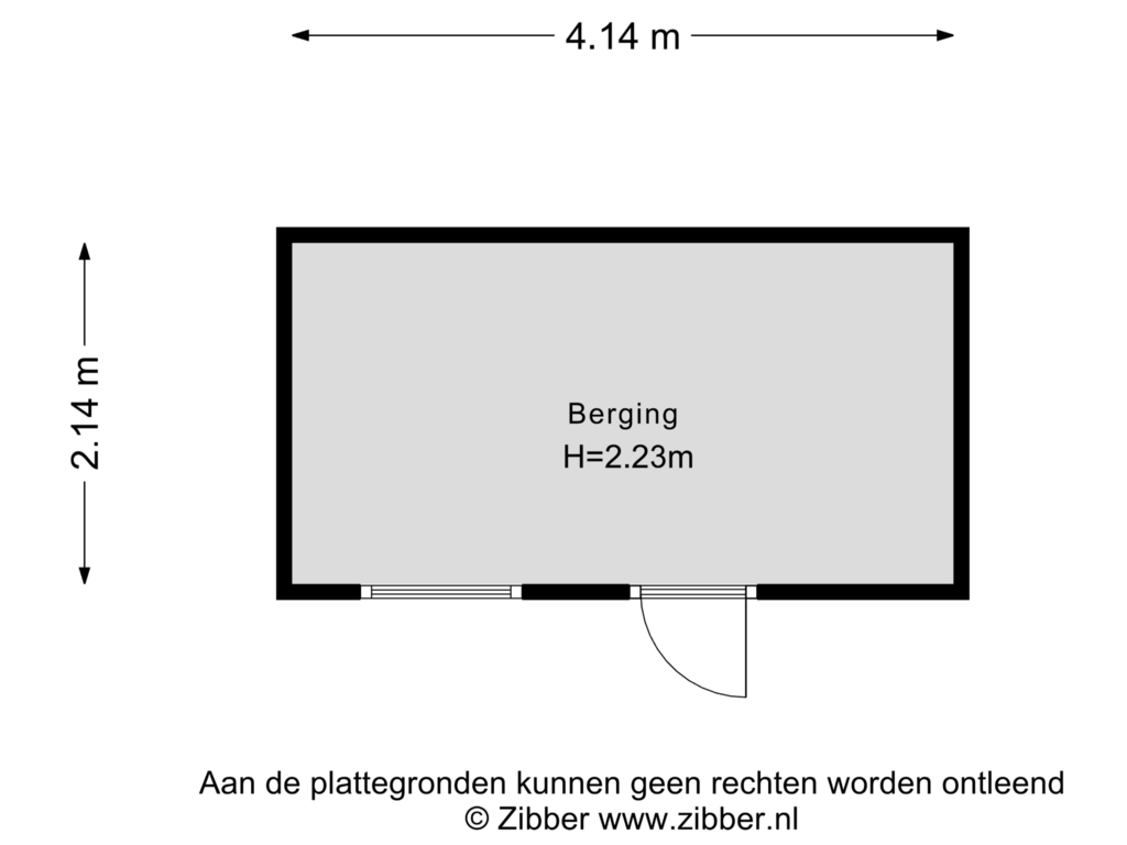 Bekijk plattegrond van Berging van Gootsehoek 65