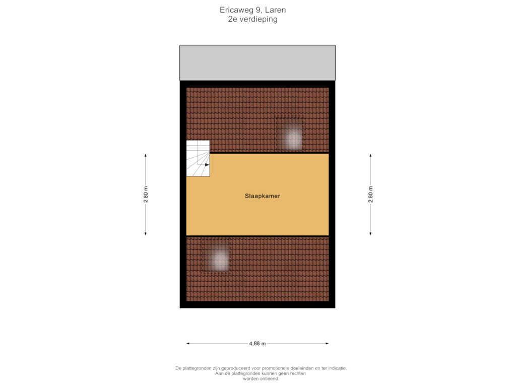 Bekijk plattegrond van 2e verdieping van Ericaweg 9