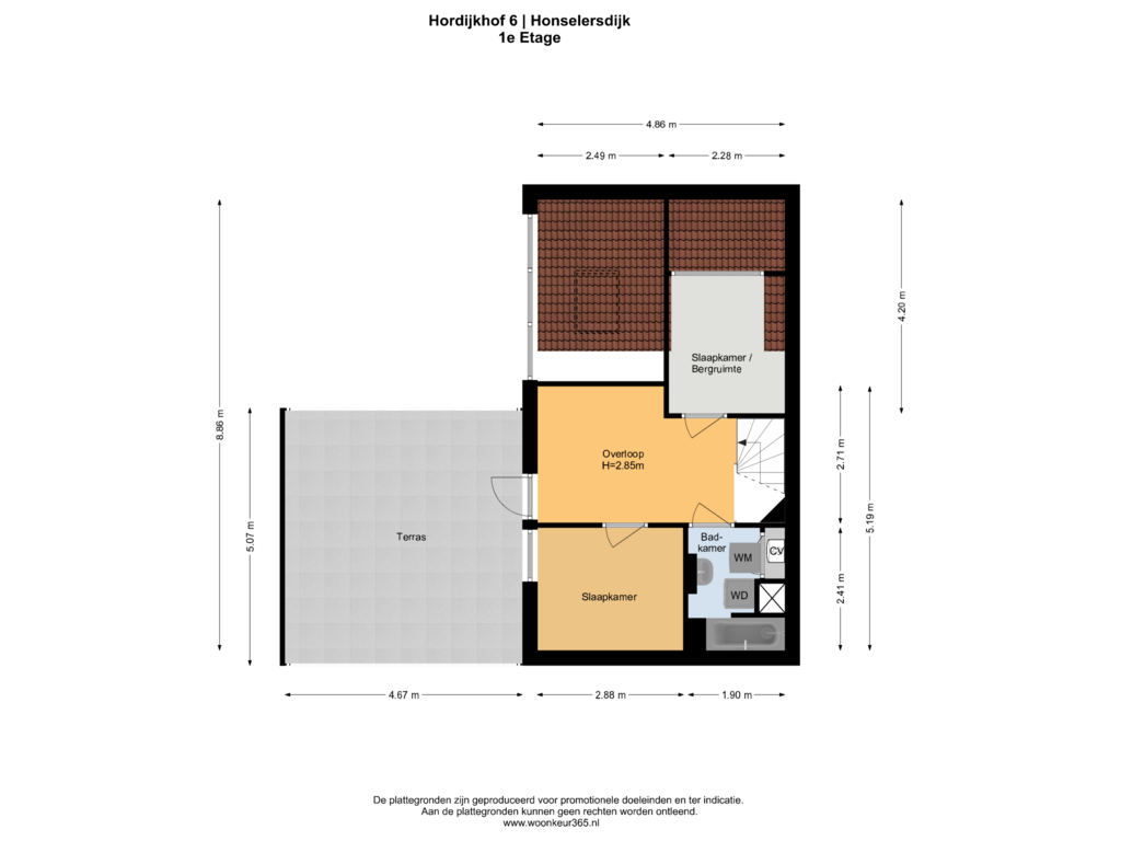 Bekijk plattegrond van 1e Etage van Hordijkhof 6